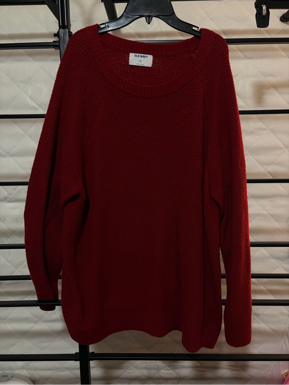 Old Navy Women's Deep Red Sosoft Crewneck Sweater